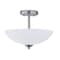 Maxim Lighting Taylor 2-Light 13" Wide Satin Nickel Semi-Flush Mount Light 21653SWSN - alternate 1